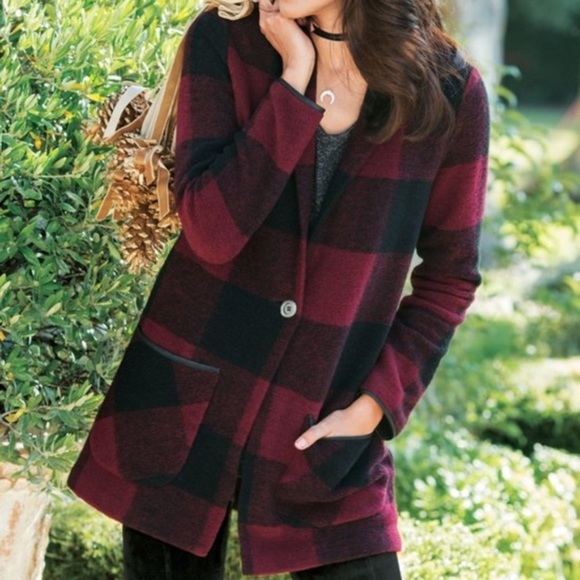 Soft Surroundings Jackets & Blazers - Soft Surroundings Hardey Buffalo Plaid Jacket M Soft Surroundings Jackets & Blazers - Soft Surroundings Hardey Buffalo Plaid Jacket M